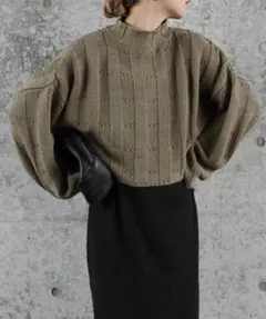 【1/5まで】 SELECTMOCA リンクスストライプクロップドニット