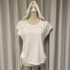 DANSKIN 半袖 フーデッド Tシャツ ホワイトのサムネイル