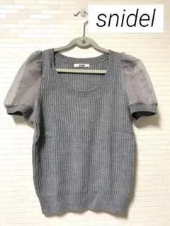 snidel【難あり】袖シアーニットトップス