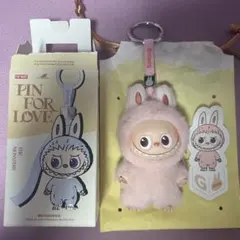 正規品 POP MART ラブブ PIN FOR LOVEイニシャルG ピンク