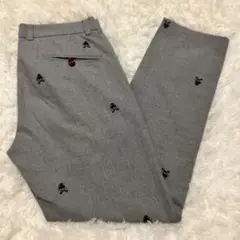 《極美品人気早い者勝ち》ブルックスブラザーズスラックスワンポイント刺繍総柄グレー