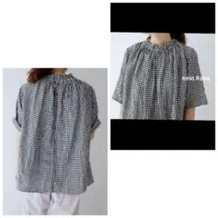 nest robe ギンガムチェック 先染めリネン フリルブラウス シャツ ギンガムチェック** | 大阪高島屋店 | nest Robe Shop Blog | nest