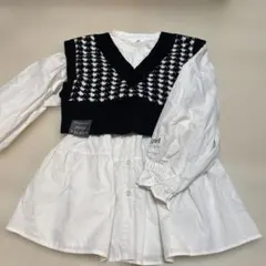 ALGY ニットベスト付きシャツ