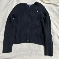 ラルフローレン　ケーブルニットカーディガン　150cm 黒