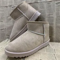 新品★レディース★Sサイズ★裏ボア ショートムートンブーツ 528 薄茶色