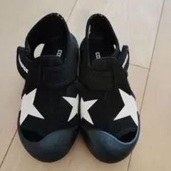 【値下】コンバース キッズ サンダル 黒 星柄　18cm