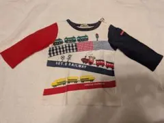 列車デザイン 長袖Tシャツ