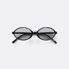 【試着のみ】 GU UVカットオーバルサングラス 04 GRAYのサムネイル