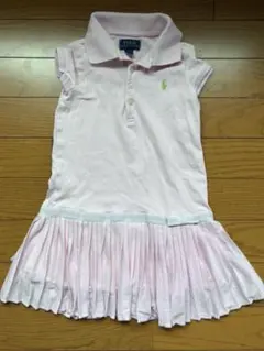 ラルフローレン ポロシャツワンピース ピンク プリーツスカート 4(110cm)