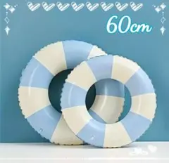 ②　浮き輪　うきわ　2〜4才　60cm　水色　プール　水遊び　海　夏　インスタのサムネイル