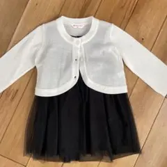 カーディガン付きブラックドレス