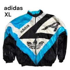 90s adidas ナイロンジャケット XL バックデカロゴ トレフォイル