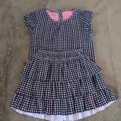 ドット柄半袖　セットアップ 126cm