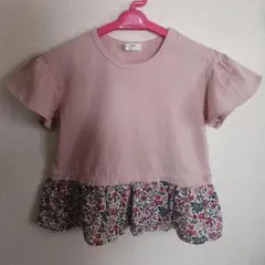 ACOBA ピンク フラワープリント Tシャツ 120のサムネイル