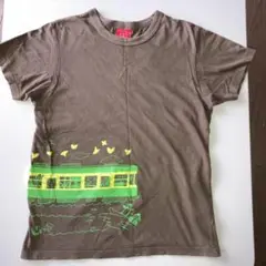 オジコ 江ノ電 M 140 150 Tシャツ カーキ 電車 鉄道
