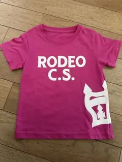 RODEO CROWNS キッズ　ピンク ロゴ 半袖Tシャツ M 100 110のサムネイル