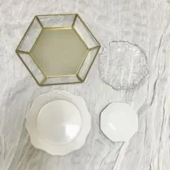 ガラストレイ　まとめ売り4点 アクセサリー什器
