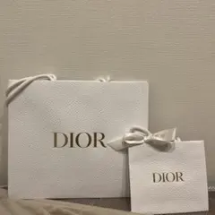 Dior ホワイトショップ袋 大小セット