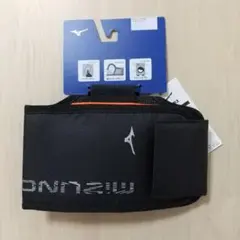 新品ミズノランニングスマホポーチ*ブラック×オレンジ*男女兼用