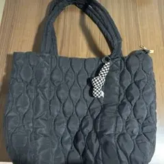 キルティングトートバッグ 黒