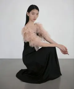 jeja ティアードフリルチュールボレロワンピースドレス