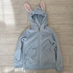 Bisous ウサギ耳付きフリースパーカー　120cm