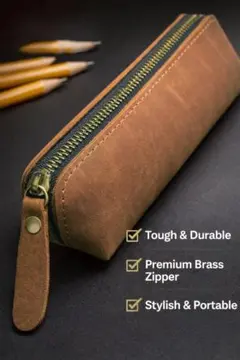 ペンケース レザー 本革 筆箱 大容量 おしゃれ 大学生 高校生 オフィス