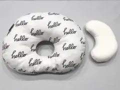 エスメラルダ　ドーナツ枕　　hello柄　ベビー枕　インサートあり　ハロー