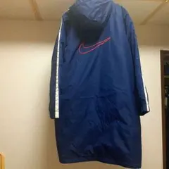 Nike フード付き ネイビー ベンチコート