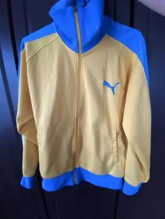 希少☆Puma 80~90'sジップアップジャケット イエロー/ブルー
