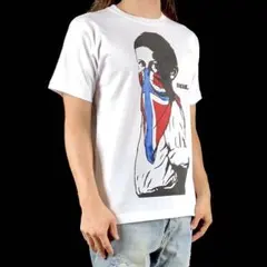 新品 ビッグプリント ドルク DOLK バンダナ少年 バンクシー風 白 Tシャツ