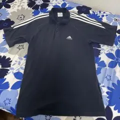 adidas 半袖ポロシャツ ネイビー