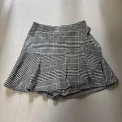 インパン付き チェック柄フリルミニスカート