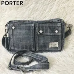 PORTER 吉田カバン デニム ショルダーバッグ インディゴ Y2K 希少のサムネイル