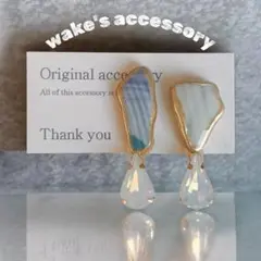 No.350✴︎旅するシー陶器のピアス・イヤリング