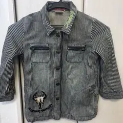 デニムジャケット ストライプ キッズ　120センチ
