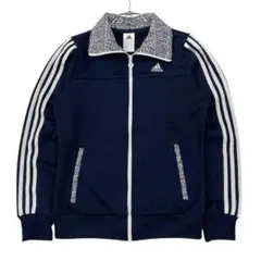 美品 adidas トラックジャケット レディースS ネイビー系
