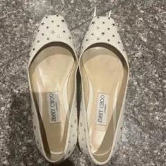 美品JIMMY CHOO 星型スタッズ フラットシューズ