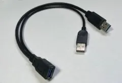 オーディオファン USB3.0 データ転送+充電 二股 USBケーブル