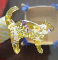 No.3491 失われた野生ねこ 秋カラー ハンドメイド パーツ チャーム