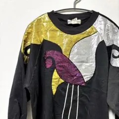 希少 90s A'MILANO ヴィンテージ スウェット メタリック 派手柄 M