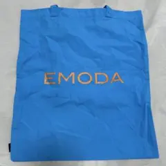 EMODA TWO TONE PRINT ECO BAG ブルー