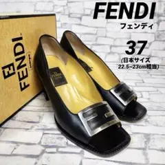【レア❤︎美品】フェンディ　ズッカ柄　パンプス　黒　ブロックヒール　スクエアトゥ 2025年最新】フェンディ パンプスの人気アイテム - メルカリ