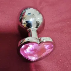 ハート型ピンククリスタル小物 Aプラグ 大