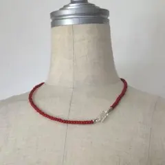 ビーズネックレス インディアン メキシカン ビーズ ホワイトハーツ 