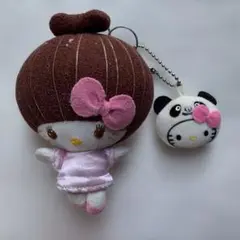DKアカウント　黒柳キティぬいぐるみ ハローキティ マスコット ×〇×〇ギャル｜プライズ・くじ・グッズ