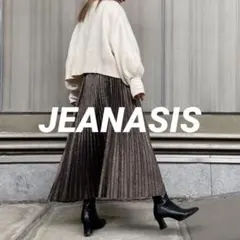 JEANASIS ジーナシス ラメ グリッター リバーシブル プリーツスカート
