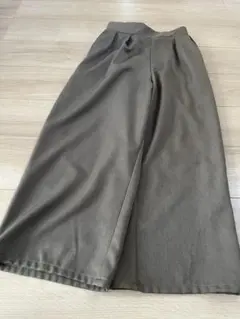 ワイドパンツ ガウチョパンツ ブラウン