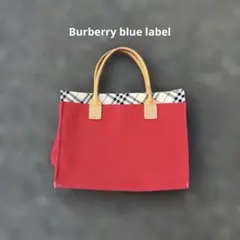 BURBERRY BLUE LABELノバチエック トートバッグ レッド 赤
