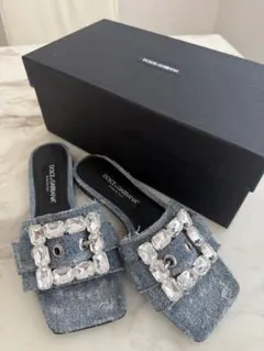 Dolce & Gabbana デニム ビジュー サンダルのサムネイル